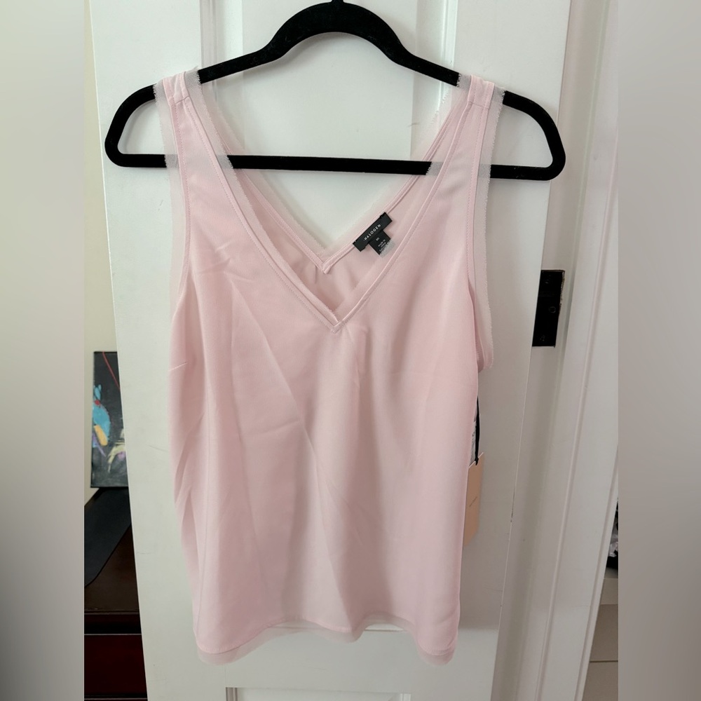Halogen light pink tank top size M